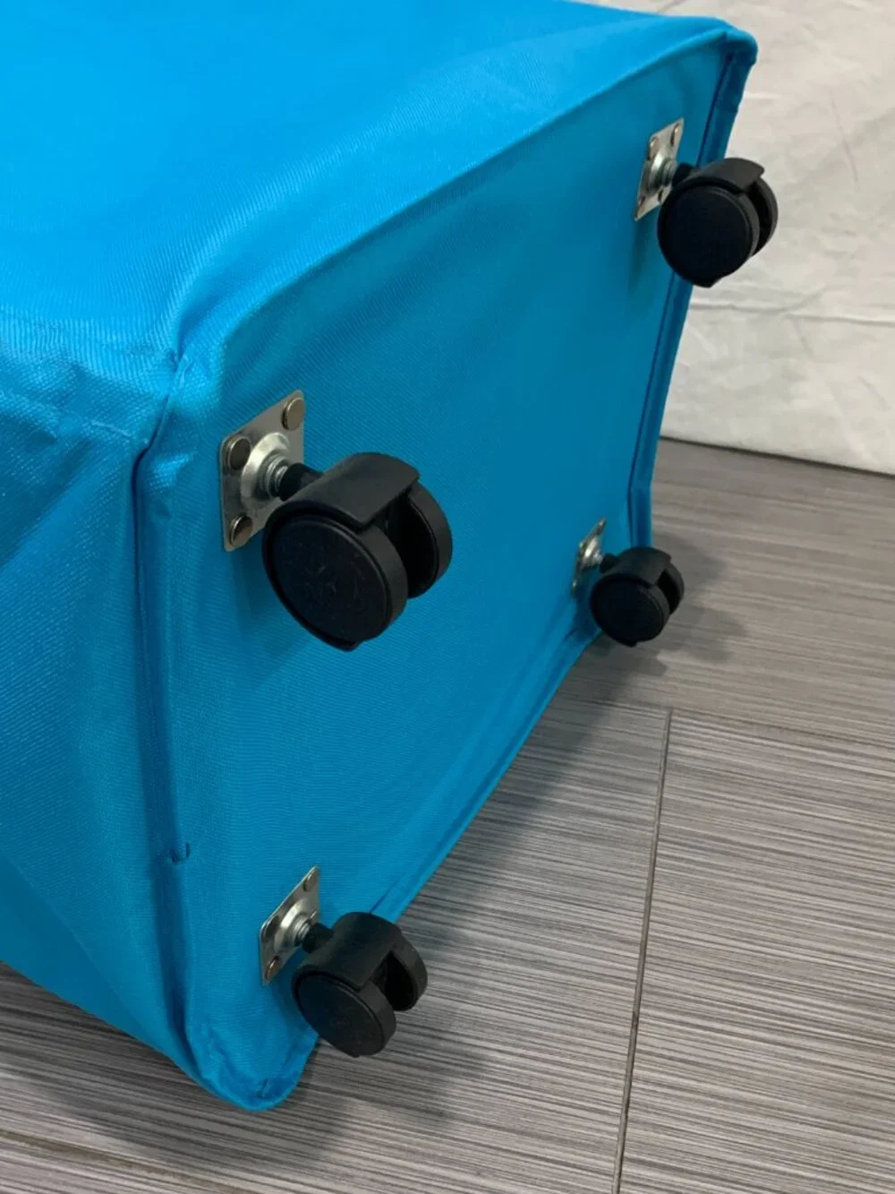 Set of 2 Large Blue Fabric Laundry Hampers - 24x16x13 Collapsible Storage Bins